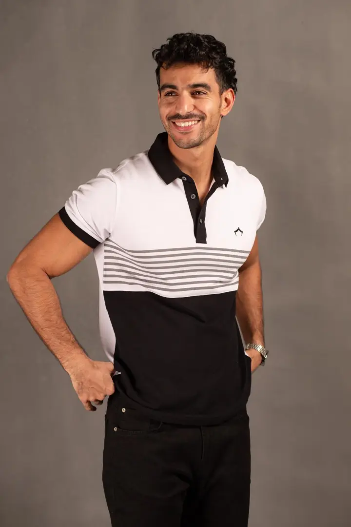 BLACK & WHITE POLO T-SHIRT