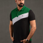 Green & Black Polo T-shirt