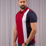 MARONITE & NAVY POLO T-SHIRT